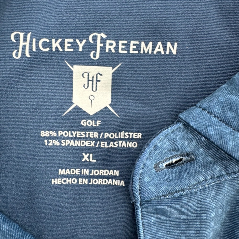Hickey Freeman Golf Polo Shirt Mens XL Blue Diamond Short Sleeve Performance - Picture 2 of 2